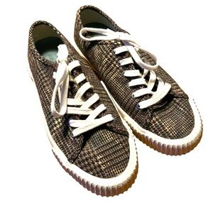 SeaVees Darby Houndstooth Flannel Womens Brown Sneakers Size 7